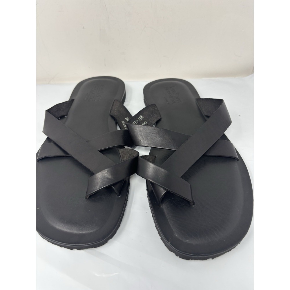 Mercanti Fiorentini Men Sandals Black Italian Leather 11M M6571